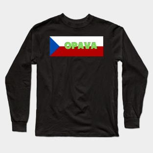 Opava City in Czech Republic Flag Long Sleeve T-Shirt